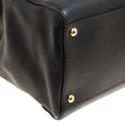 Pre Owned Fendi Black Leather 2Jours Top Handle Bag
