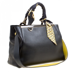 Pre Owned Fendi Black Leather 2Jours Top Handle Bag