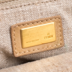 Pre Owned Fendi Multicolor Canvas, Leather and Crocodile Silvana Top Handle Bag