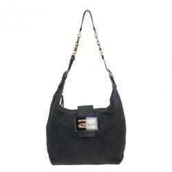 Pre Owned Fendi Black Forever Borsa Hobo 