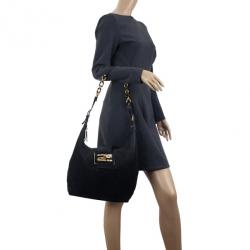 مملوكة مسبقًا Fendi Black Forever Borsa Hobo