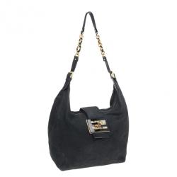مملوكة مسبقًا Fendi Black Forever Borsa Hobo