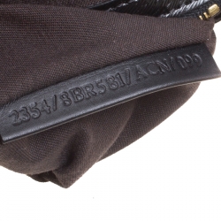 Pre Owned Fendi Black Zucca Canvas Chef Chain Link Hobo