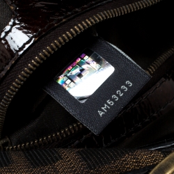 Pre Owned Fendi Tobacco Zucca Canvas Chef Chain Hobo
