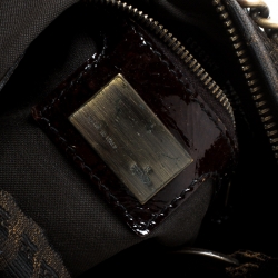 Pre Owned Fendi Tobacco Zucca Canvas Chef Chain Hobo