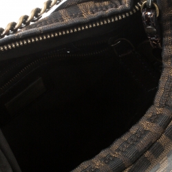 Pre Owned Fendi Tobacco Zucca Canvas Chef Chain Hobo