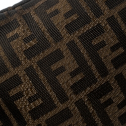 Pre Owned Fendi Tobacco Zucca Canvas Chef Chain Hobo