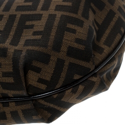Pre Owned Fendi Tobacco Zucca Canvas Chef Chain Hobo