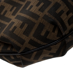 Pre Owned Fendi Tobacco Zucca Canvas Chef Chain Hobo