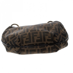Pre Owned Fendi Tobacco Zucca Canvas Chef Chain Hobo