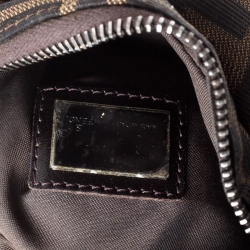 Pre Owned Fendi Tobacco Zucca Canvas and Leather Oyster Hobo