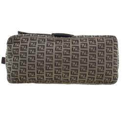 Pre Owned حقيبة فندي باغيت كانفاس زوكا بني