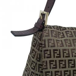 Pre Owned حقيبة فندي باغيت كانفاس زوكا بني