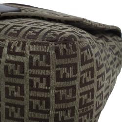 Pre Owned حقيبة فندي باغيت كانفاس زوكا بني