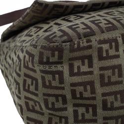 Pre Owned حقيبة فندي باغيت كانفاس زوكا بني