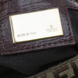 Pre Owned حقيبة فندي باغيت كانفاس زوكا بني