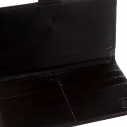 Pre Owned Fendi Brown Zucca Canvas and Leather Continental Wallet