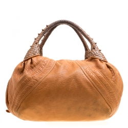 Pre Owned Fendi Brown Leather Spy Bag