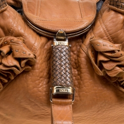 Pre Owned Fendi Brown Leather Spy Bag