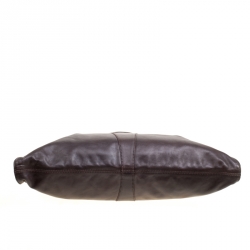 Pre Owned Fendi Dark Brown Leather Diavolo Trapezio Tote