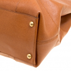 Pre Owned Fendi Brown Leather Chameleon Shopping Tote