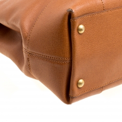 Pre Owned Fendi Brown Leather Chameleon Shopping Tote