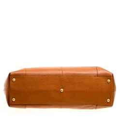 Pre Owned Fendi Brown Leather Chameleon Shopping Tote