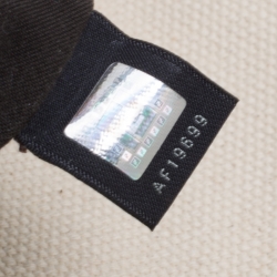 Pre Owned Fendi Beige/Black Canvas and Patent Leather B Shoulder Bag