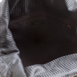 Pre Owned Fendi Black Zucchino Coated Canvas Spalmati Drawstring Tote
