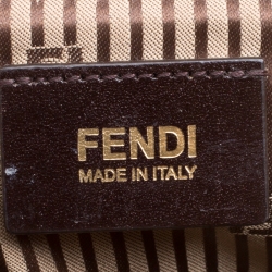 Pre Owned Fendi Brown Leather Chameleon Crossbody Bag