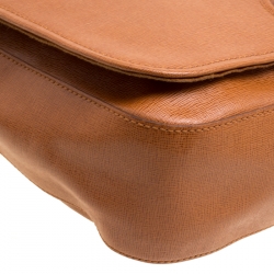 Pre Owned Fendi Brown Leather Chameleon Crossbody Bag