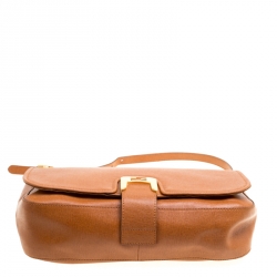 Pre Owned Fendi Brown Leather Chameleon Crossbody Bag