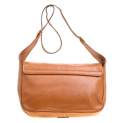 Pre Owned Fendi Brown Leather Chameleon Crossbody Bag