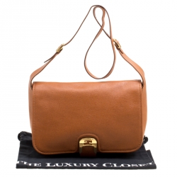 Pre Owned Fendi Brown Leather Chameleon Crossbody Bag