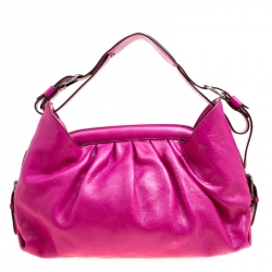 Pre Owned Fendi Pink Leather Doctor B Hobo