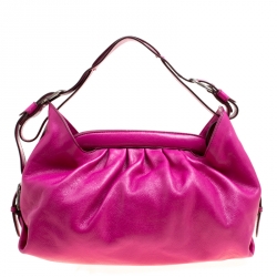 Pre Owned Fendi Pink Leather Doctor B Hobo