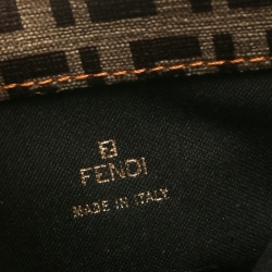 Pre Owned Fendi Beige/Brown Zucca Coated Canvas Compact Wallet