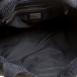 Pre Owned Fendi Black Zucchino Canvas Satchel