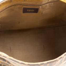 Pre Owned Fendi Tobacco Zucca Canvas Hobo