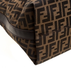 Pre Owned Fendi Tobacco Zucca Canvas Hobo