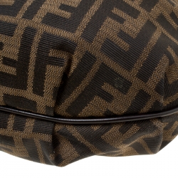 Pre Owned Fendi Tobacco Zucca Canvas Chef Chain Hobo