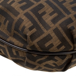 Pre Owned Fendi Tobacco Zucca Canvas Chef Chain Hobo