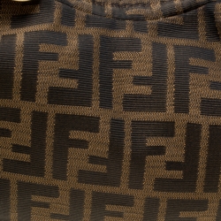 Pre Owned Fendi Tobacco Zucca Canvas Chef Chain Hobo