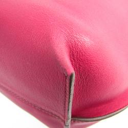 Pre Owned Fendi Pink/Black Leather All In Shopping Tote