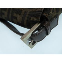 Pre Owned Fendi Tobacco Zucca Canvas Mama Forever Shoulder Bag