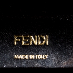 Pre Owned Fendi Black Textured Leather Small Demi Jour Top Handle Bag