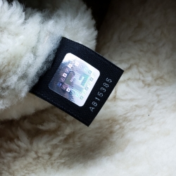 Pre Owned Fendi Metallic Green Leather and Fur Lining Mini Mama Baguette Shoulder Bag