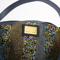 Pre Owned Fendi Limited Edition Peekaboo Colourful Beads Interior Tote