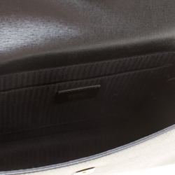 Pre Owned Fendi Black Textured Leather Small Demi Jour Top Handle Bag