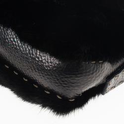 Fendi Black Mink Fur Baguette Bag